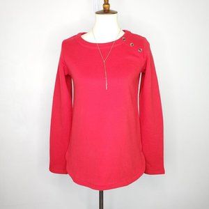 Izod Red Warm Cozy Fall Winter Casual Upgraded Sweatshirt Top Size XS